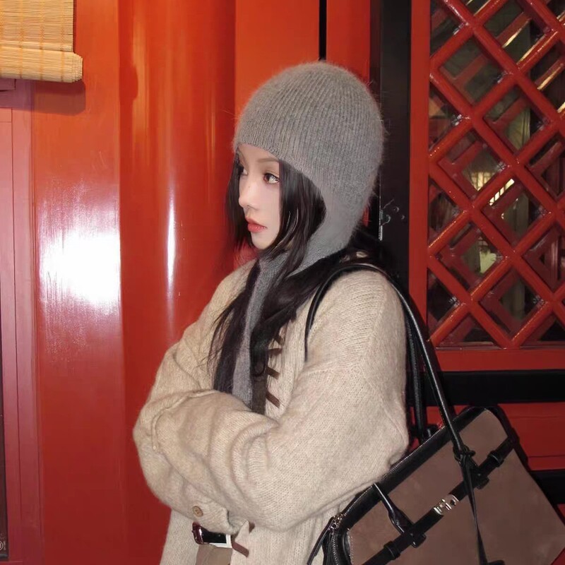 Knitted Hat for Women in Autumn and Winter, Solid Color, Cold Weather Hat, Cross-Border Style, with Ties, Warm, Ear-Protecting, Lei Feng Hat, Skiing, Flying, Knitted Hat Knitted Hat for Women in Autumn and Winter, Solid Color, Cold Weather Hat, Cross-Border Style, with Ties, Warm, Ear-Protecting, Lei Feng Hat, Skiing, Flying, Knitted Hat