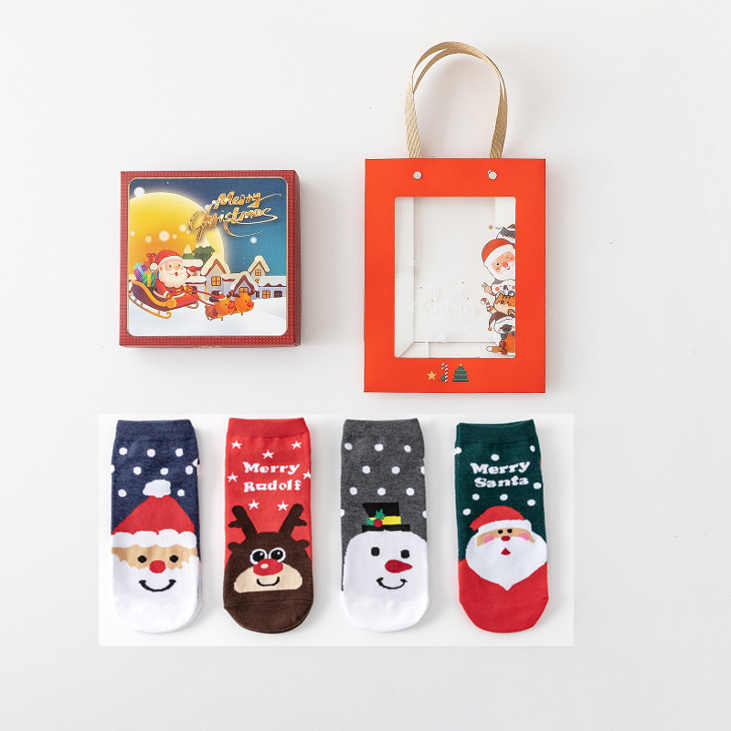 Simple Style, Classic Style Style Christmas Simple Style Classic Style Women's Color Block Cotton Ankle Socks 1 Set