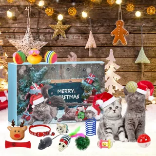 跨境新品猫降临日历2026圣诞倒计时Cat Advent Calendar圣诞盲盒