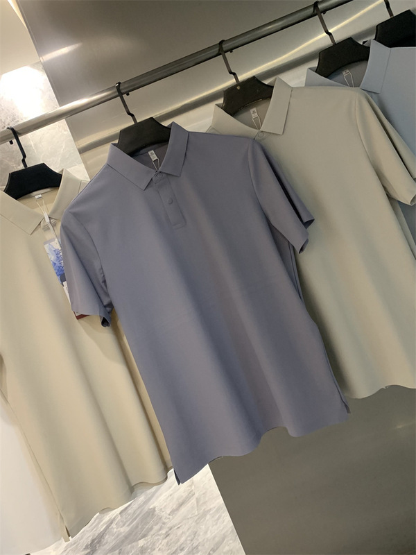 【高品質】アイスシルク 速乾 シームレス 清涼感 夏用 半袖 POLOシャツ ライト ビジネス カジュアル 7A 抗菌|undefined