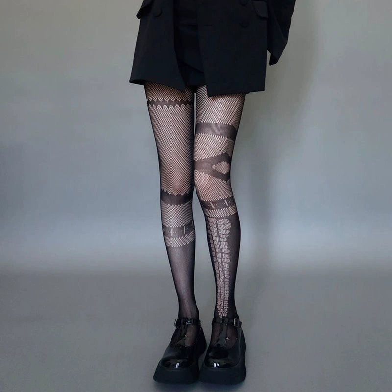 Summer Retro Tights (Women) — Lace Fishnet, One Size, Multiple Patterns