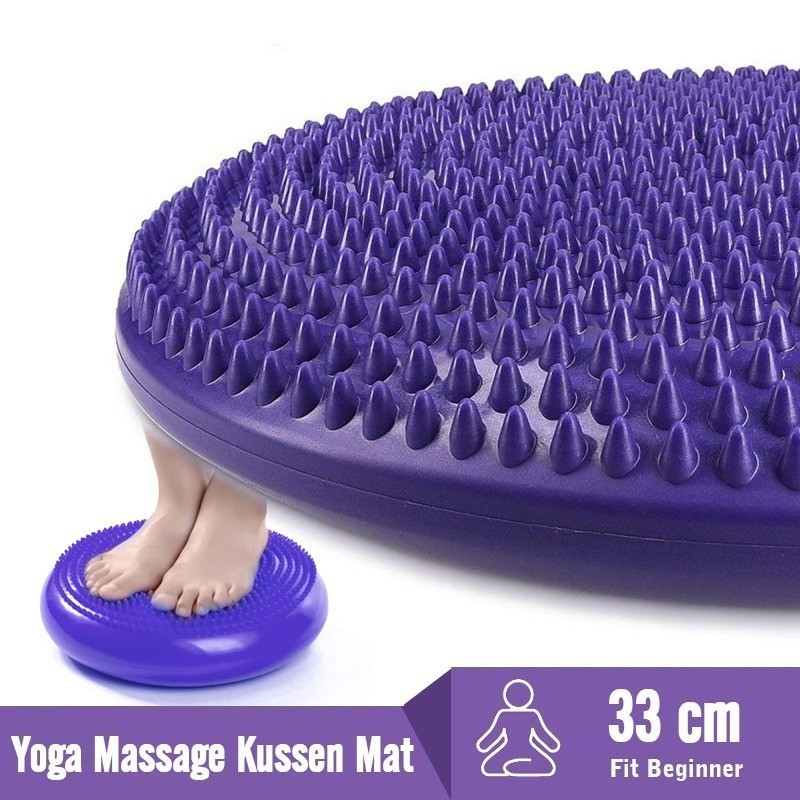 Estera de equilibrio de yoga cojín inflable de PVC engrosada a prueba de explosiones masaje de yoga cojín de entrenamiento de equilibrio en casa