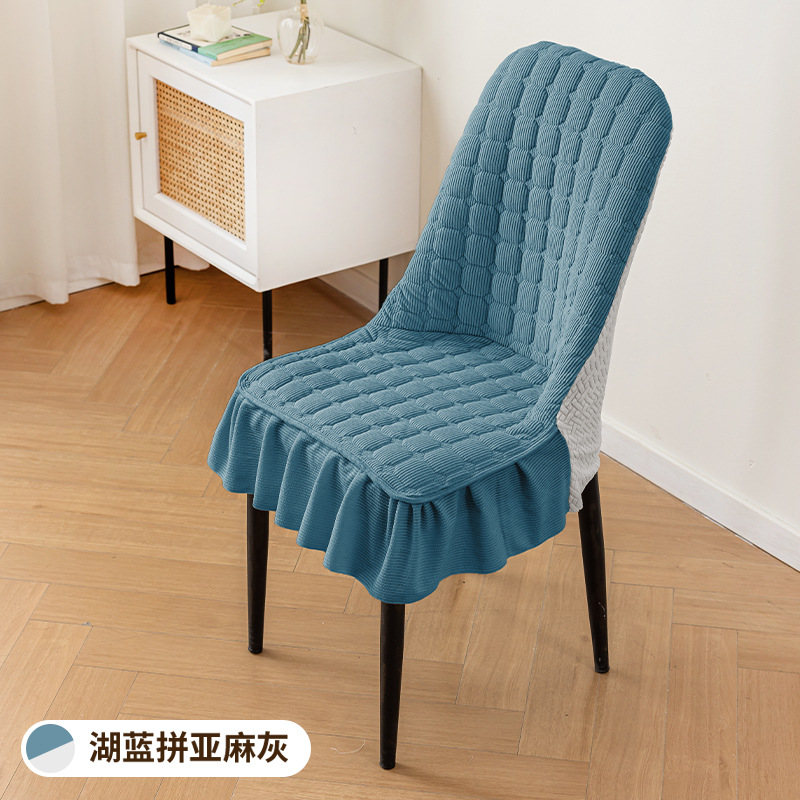 2025 nueva cubierta de silla de algodón grueso de lujo ligero de alta calidad cubierta de silla de comedor cubierta de taburetes todo incluido contra gatos arrancar fábrica directa