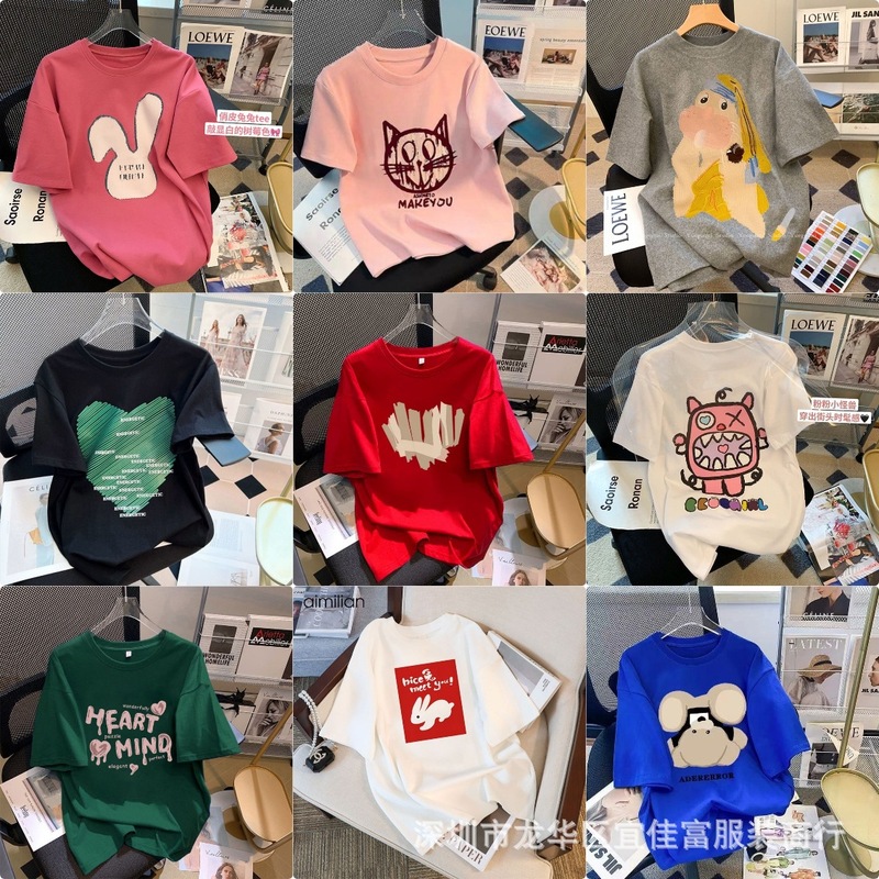 夏の新型婦人服t十三行女性式半袖アンドロメダ森系百合ゆるい工場直販ソース|undefined