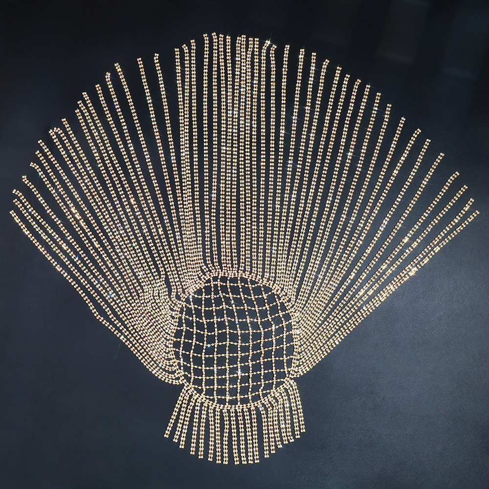 Comercio exterior transfronterizo Venta caliente borla tocado moda sexy exagerada larga borla diadema Cadena de pelo aro de pelo