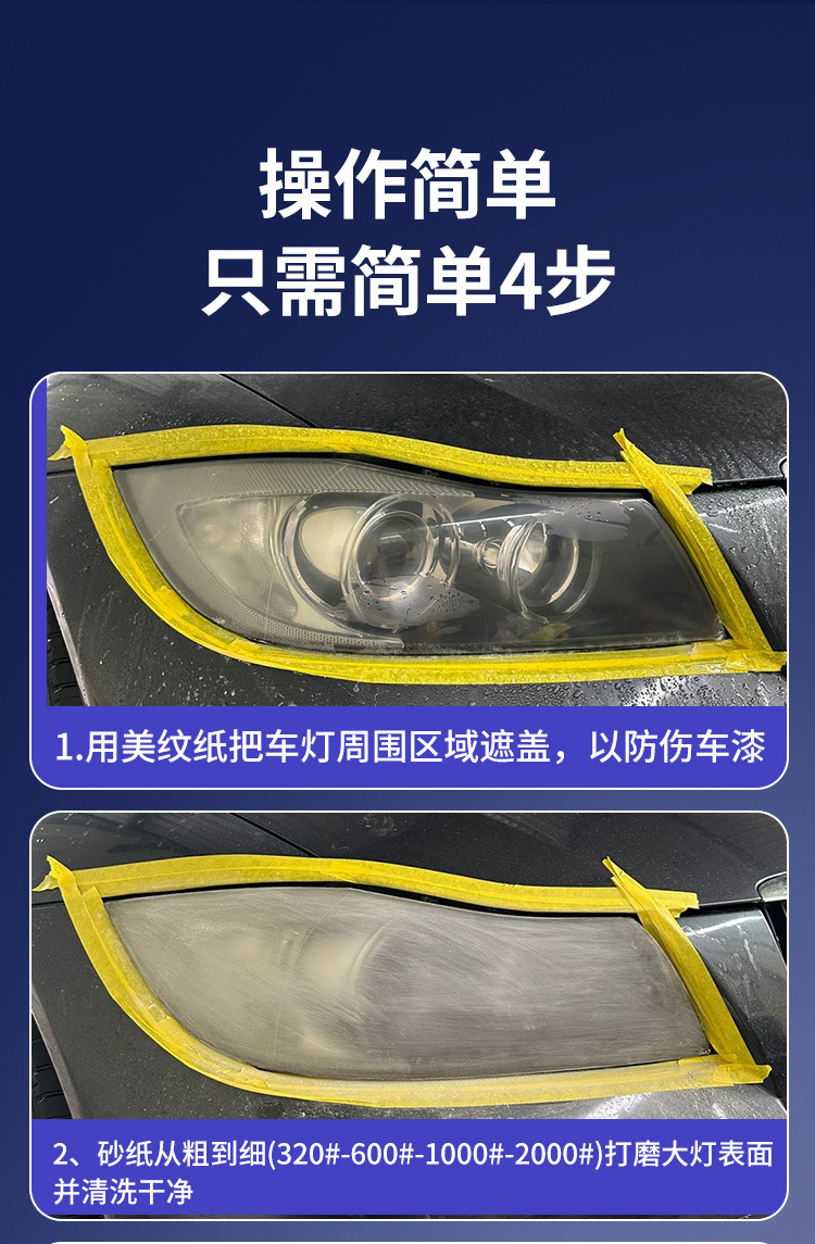 Car Headlight Refurbishment Repair Liquid Kit Tool Polishing Car Lights Scratches Yellowing Lampshade Coating Cleaning Agent Magic Tool