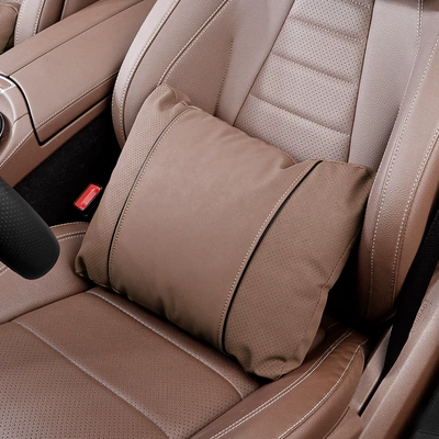 Headrest – Set, Car Interior Neck Pillow - k-type-chestnut-brown-1-waist-support