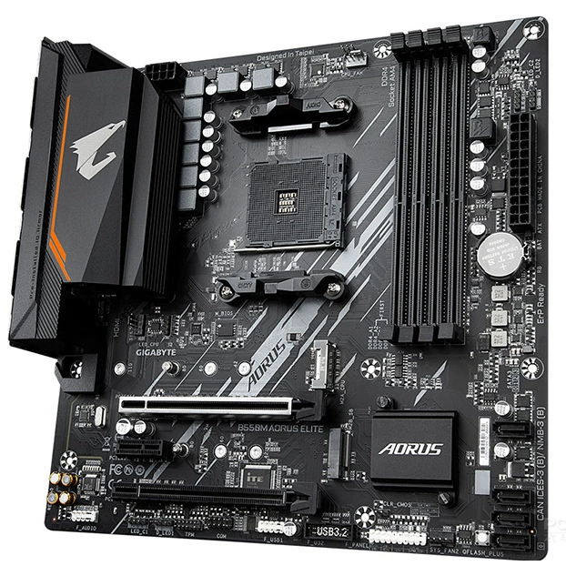 Материнская плата GIGABYTE B550M AORUS ELITE для процессоров AMD, совместима с CPU 5600G/5700G