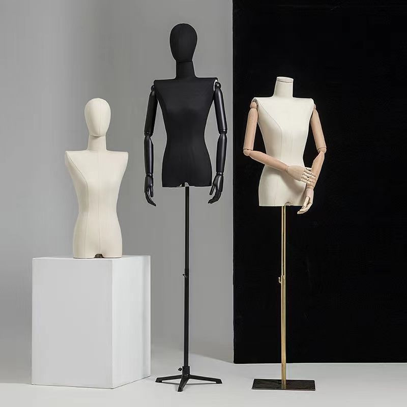 Modelo de busto femenino accesorios hombros planos estante de ropa de estilo coreano estante de ventana maniquí estante de exhibición de cuerpo humano