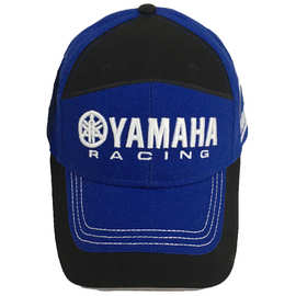 越野摩托车骑行机车字母刺绣棒球帽 赛车鸭舌帽上半圆黑白轮Y-M-H