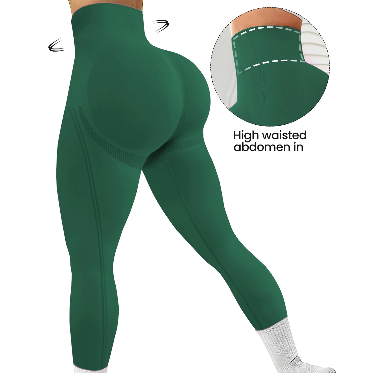 Set, leggings, trousers, quick dry underwear for hips shape correction, sports overall for gym, high waist, for running