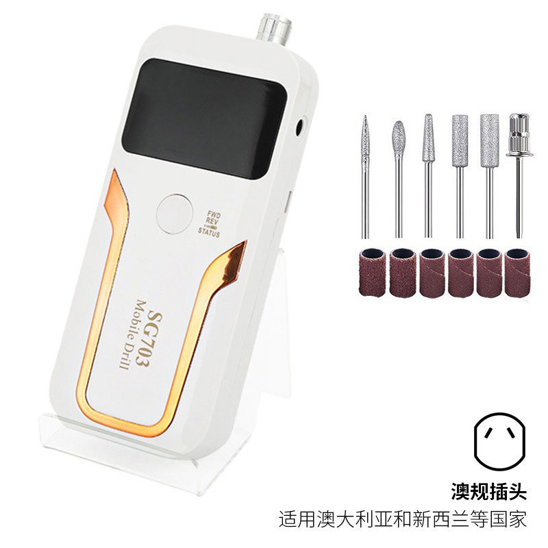 La lijadora de uñas reemplaza el mango de metal 35000RPM rectificador de uñas pulido silencioso y pulido de uñas eléctrico exfoliante