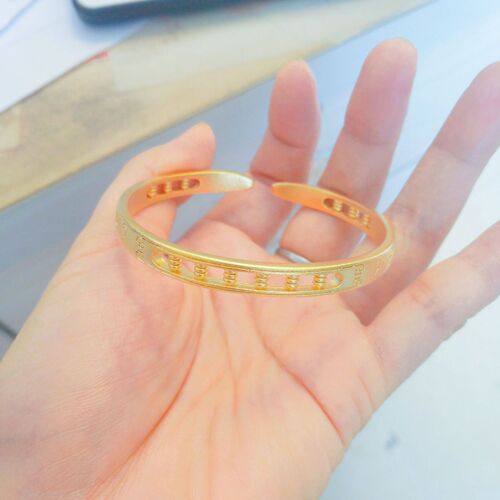 Vietnamese sand gold fortune abacus open bracelet brass gold-plated women's fashion wishful abacus open bracelet bracelet