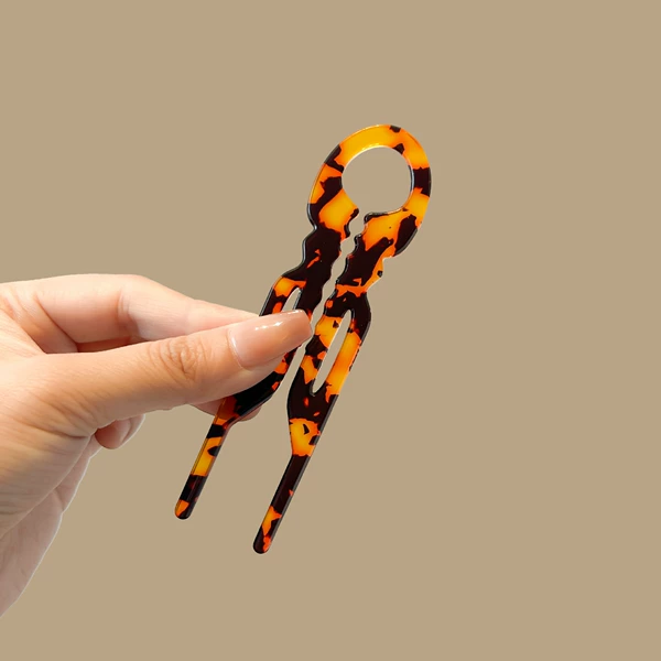 Variant Hairpin-Dark Tortoiseshell (11cm)