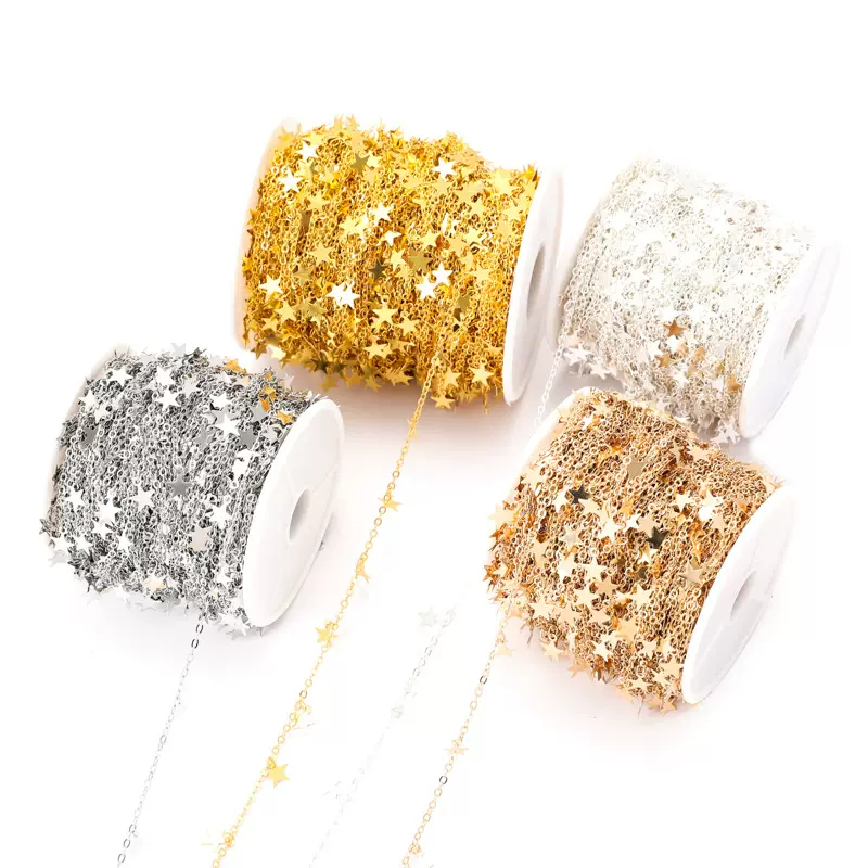 1米星星链/颈链（铜包铁）基础链条个性项链手链饰品diy配件 Y25