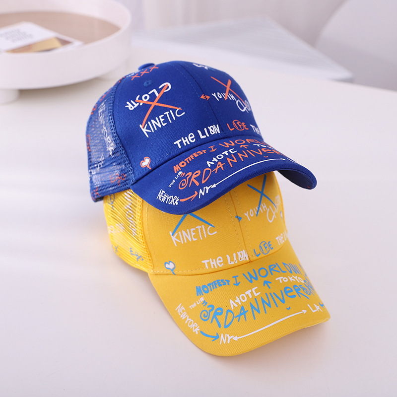 Summer Baseball Mesh Cap Children's Breathable Sunscreen Hat Wholesale display picture 4