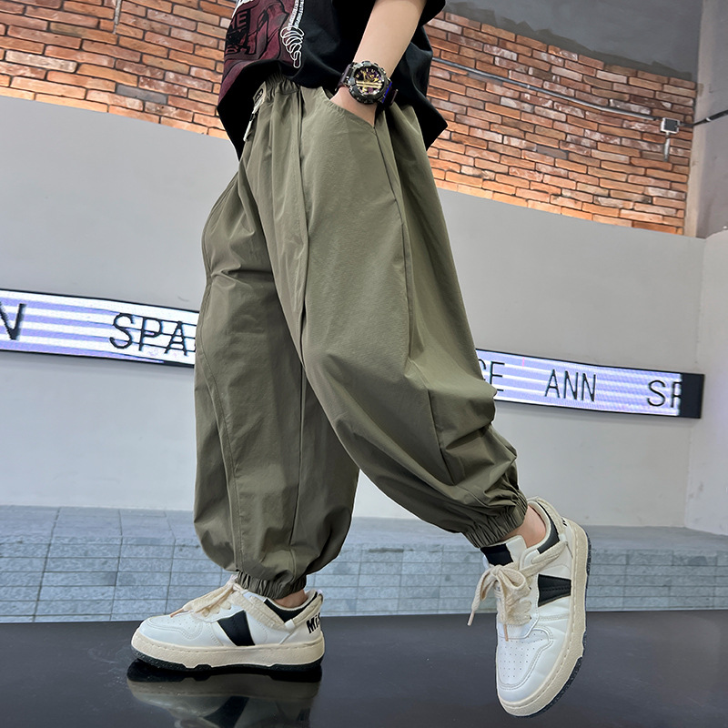 Childrens Loose Casual Pants Versatile Sports Trousers For Boys_voghion.com