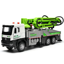 盒装新豪迪仿真合金水泥泵车 儿童可喷水声光回力工程车玩具批发