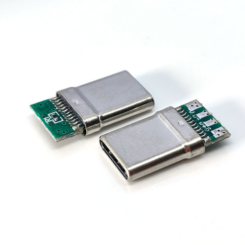 Type-C male connector with 3.1 specification, 4 pads, 24-pin, data line dedicated USB fast charging Type-C female seat connector