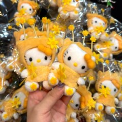 黄色花妖Kitty挂件中古款花仙子kt包挂地域限定中古花妖毛绒Kitty