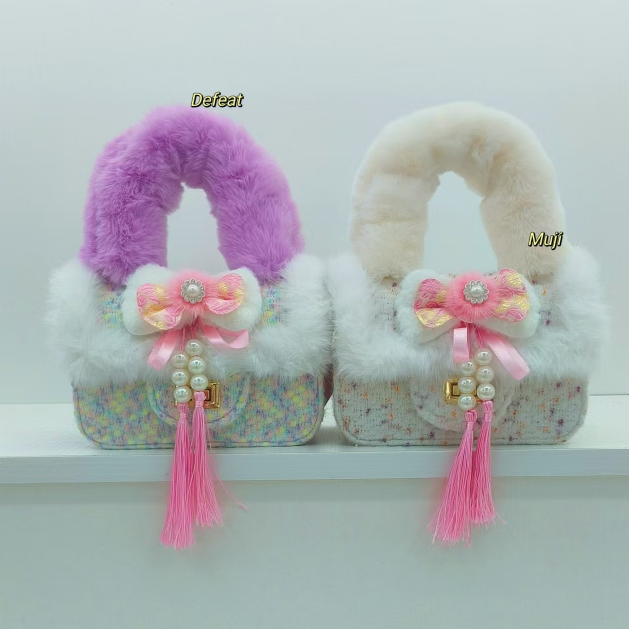 Guofeng bolso infantil bolso de peluche bolso de hombro mochila princesa bolso de cambio bolso accesorios bolso pequeño