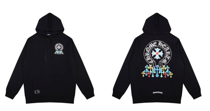 24ss年新款高品质Chrome Hearts 马蹄十字架连帽拉链卫衣工厂批发|undefined