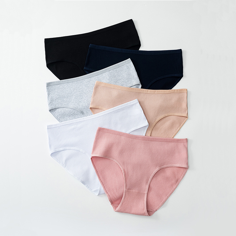 Cross-Border Supply of Solid Color Tummy Control and Butt Lifting Underwear for Women, High-Waisted Breathable Underwear, High-Waisted European and American Large Size Women's Briefs