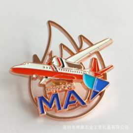 定制各种金属镂空烤漆徽章定做企业LOOG活动礼品胸针纪念品手工