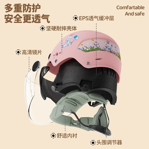 3C certified factory direct supply of motorcycle helmets for boys and girls, summer children and babies, all-season universal electric safety helmets