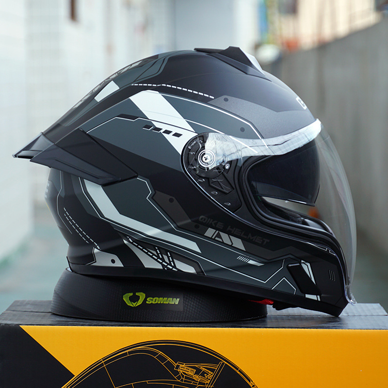 Motorcycle Helmet Ghost Face Helmet Anti-Fog Open Face Helmet Full Face Motorcycle Pedal Electric Vehicle 3C Certification Dropshipping