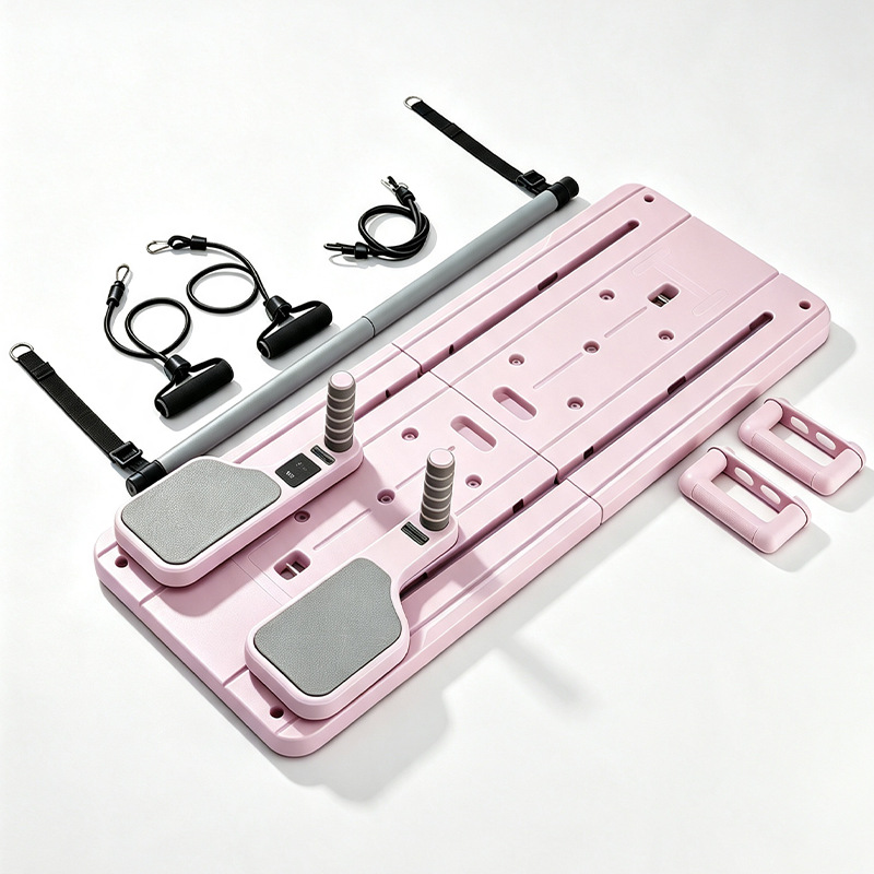 Tablero de fitness multifuncional de cuatro en uno, tablero de Pilates plegable, tablero de pilates, refuerzo abdominal, soporte plano de ejercicio muscular torácico