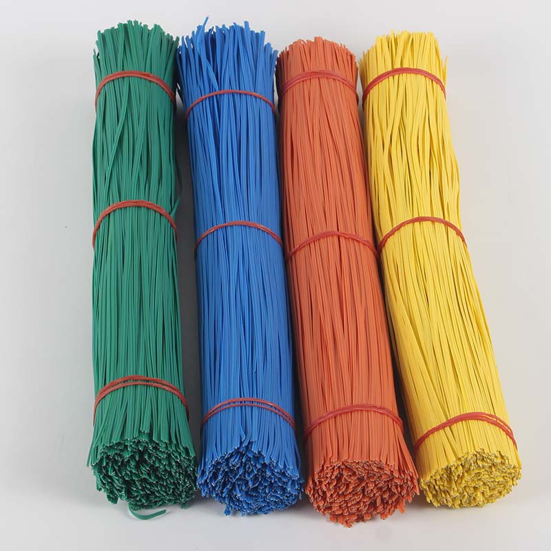 厂家供应电镀锌铁丝扎线包塑扎丝塑料铁芯扎带束线铁芯扎绳