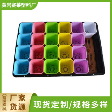 24个7方专用蓄水育苗盘小彩方家用多肉育苗盆 塑料花盆蓄水盆
