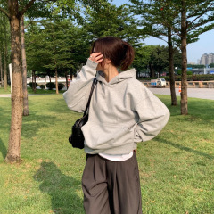 卫衣女秋冬款2025春秋新款连帽重磅秋季正肩宽松即墨小个子女装