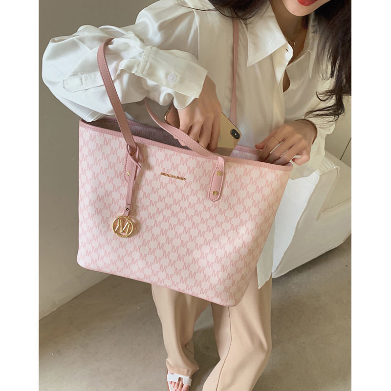 2025 New French Sakura Tote Bag Women's Commuter Niche Ins Handbag Large Capacity Shoulder Bag