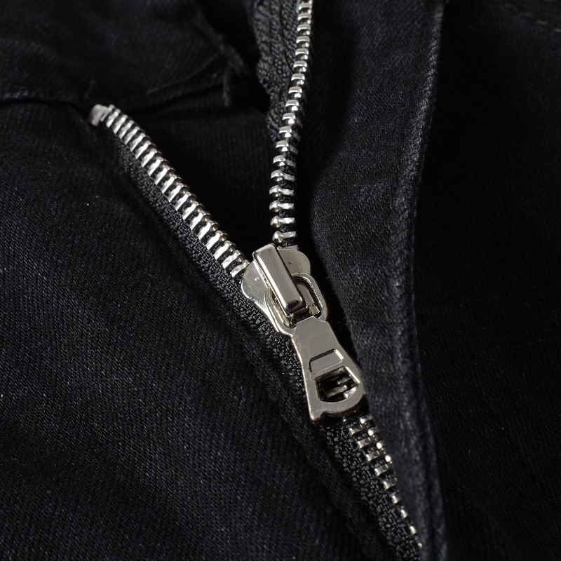 Herrenbekleidung Jeans Herren Cashew Blumen Patch Street Fashion Marke Slim Fit Röhrenjeans mit Löchern_voghion.com