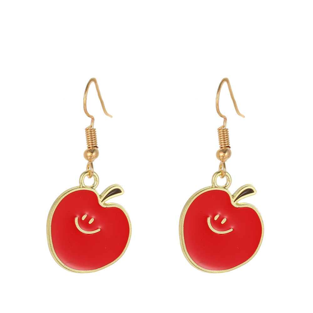 Fashion New Cartoon Oil Dripping Animal Fruit Alloy Earrings display picture 3