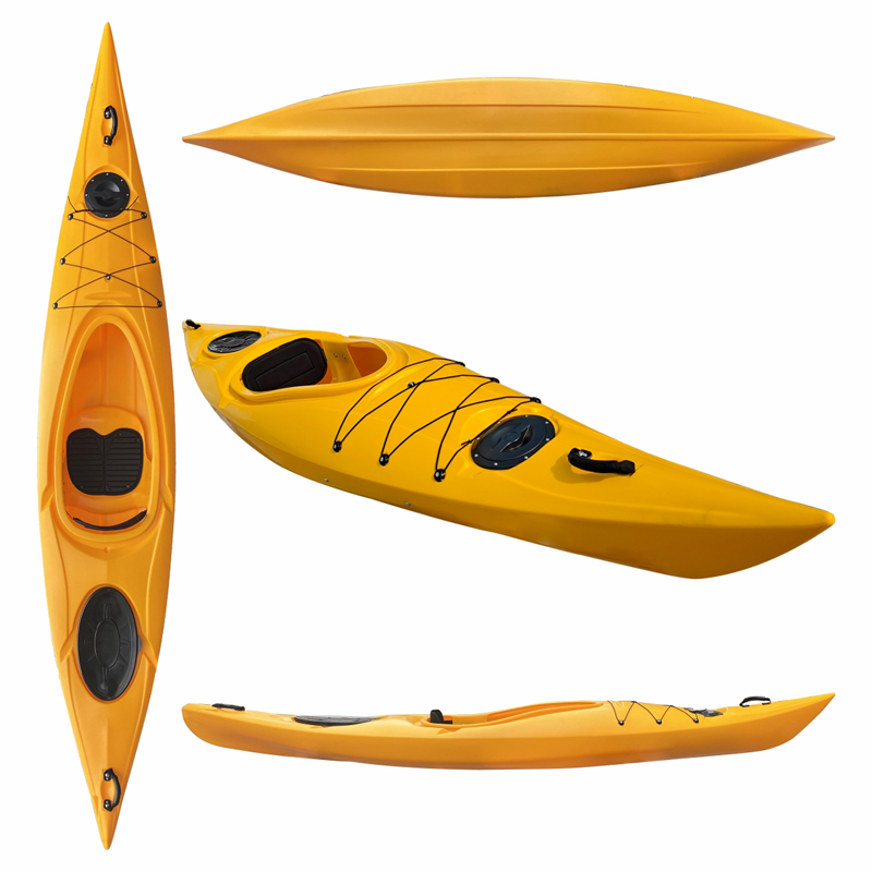 Ocean Boat Kayak Single Stable Surfing Fitness Canoe Plastic Boat Cockpit Type Outdoor Sports Club