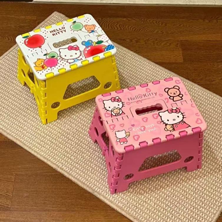 【Direct from Manufacturer】Thickened Cartoon Folding Stool Indoor Outdoor Small Stool Chair Non-Slip Portable for Children