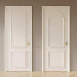 佛山木门厂家外贸出口实木原木复合实木烤漆门酒店法式复古木门