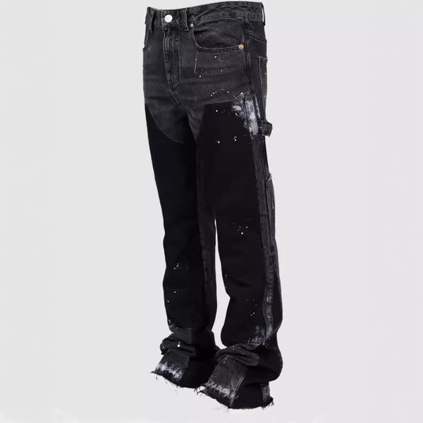 Fashionable elastic denim brand sticker