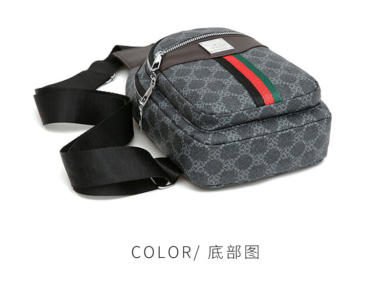 Cross-border chest bag, men's crossbody bag, travel shoulder bag, large-capacity leather bag, sports small backpack, multi-functional men's bag undefined