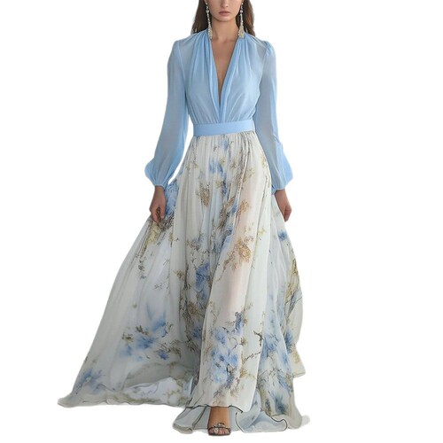  Temu Independent Station hit printed dress