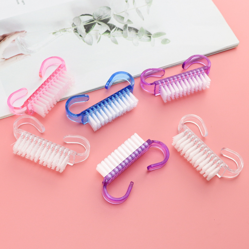 Nail cleaning sheep horn brush translucent nail debris dust brush…