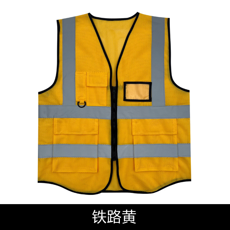 Construcción chaleco de seguridad de tráfico reflector chaleco de construcción de carretera de servicio chaleco reflectante fabricante de chaleco reflectante