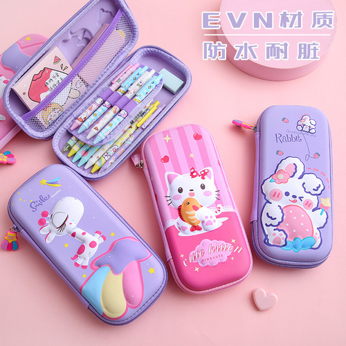 EVA children's 3D three-dimensional stationery box primary school student cartoon large capacity pencil box kindergarten prize birthday gift