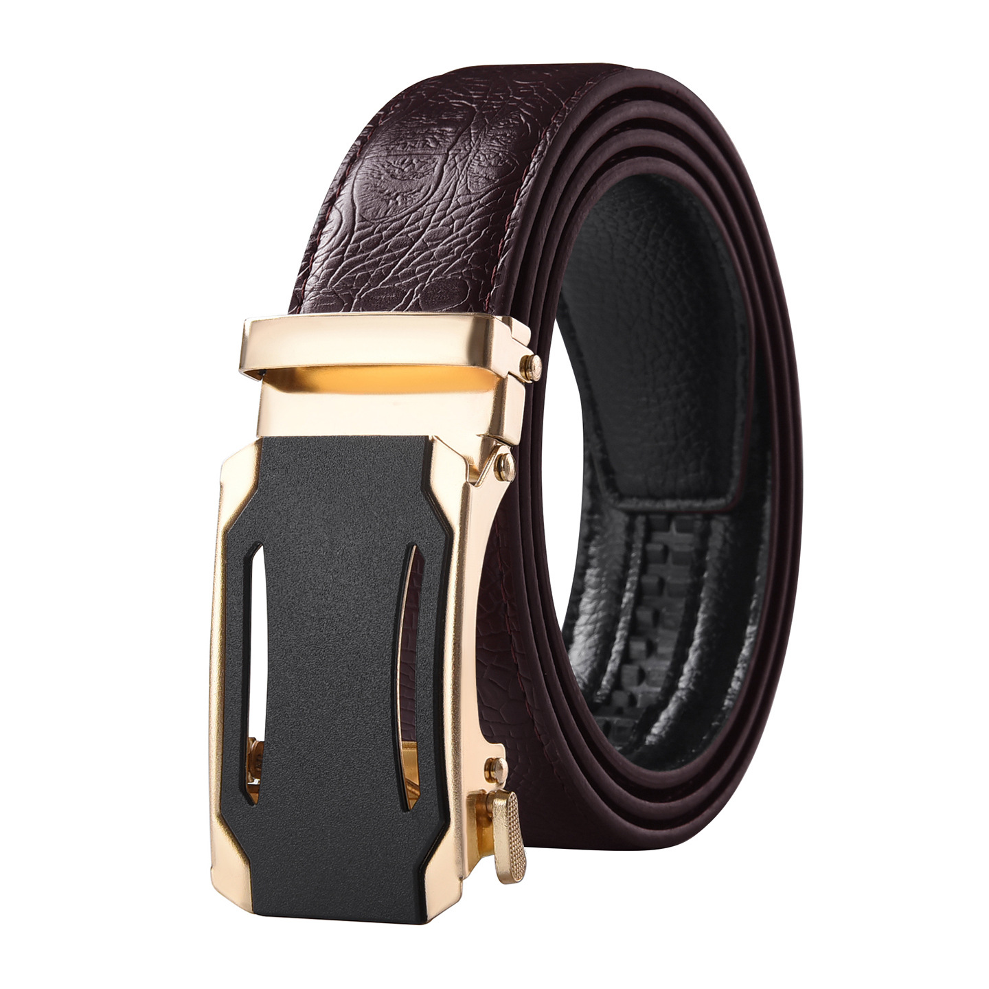 Gold Buckle Hollow Car Line Curry Belt
