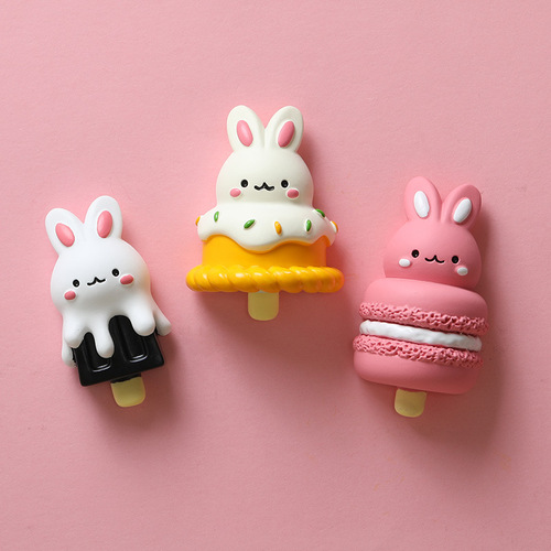 Man Little Rabbit Second Generation Rabbit Three-dimensional Refrigerator Magnet Wholesale Magnet Resin Magnet Cartoon Food Toy DIY Decoration