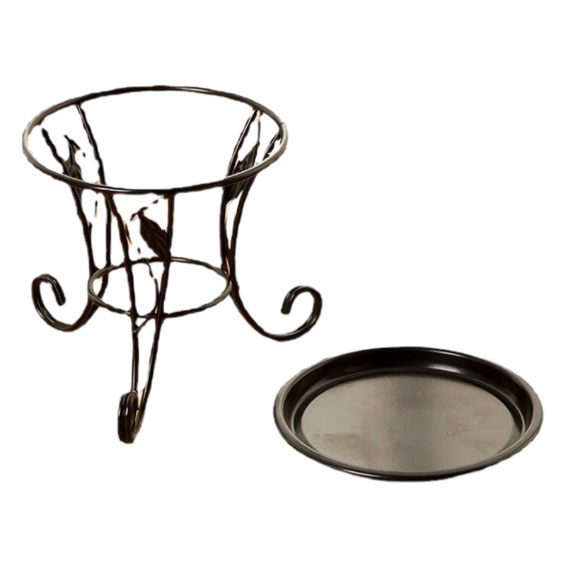 Estilo Europeo simple mini escritorio pequeño soporte de flores de hierro multifuncional suculenta soporte de flores