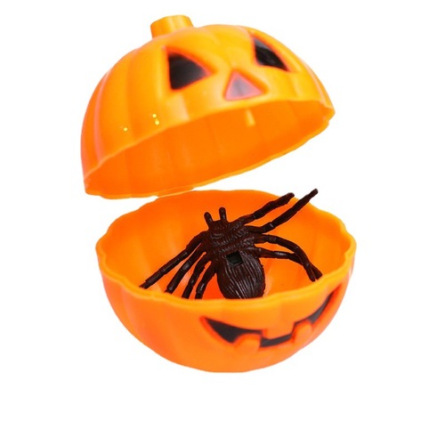 Cross-border hot selling Halloween pumpkin shell open pumpkin shell party trick carnival gift candy pumpkin jar